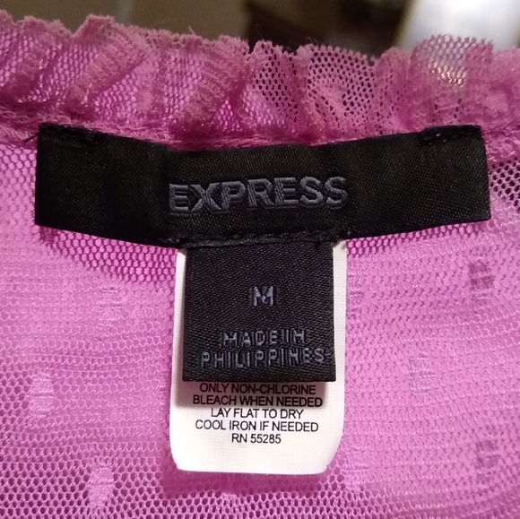 Express rose colored sheer blouse size M - Picture 7 of 8
